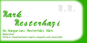 mark mesterhazi business card